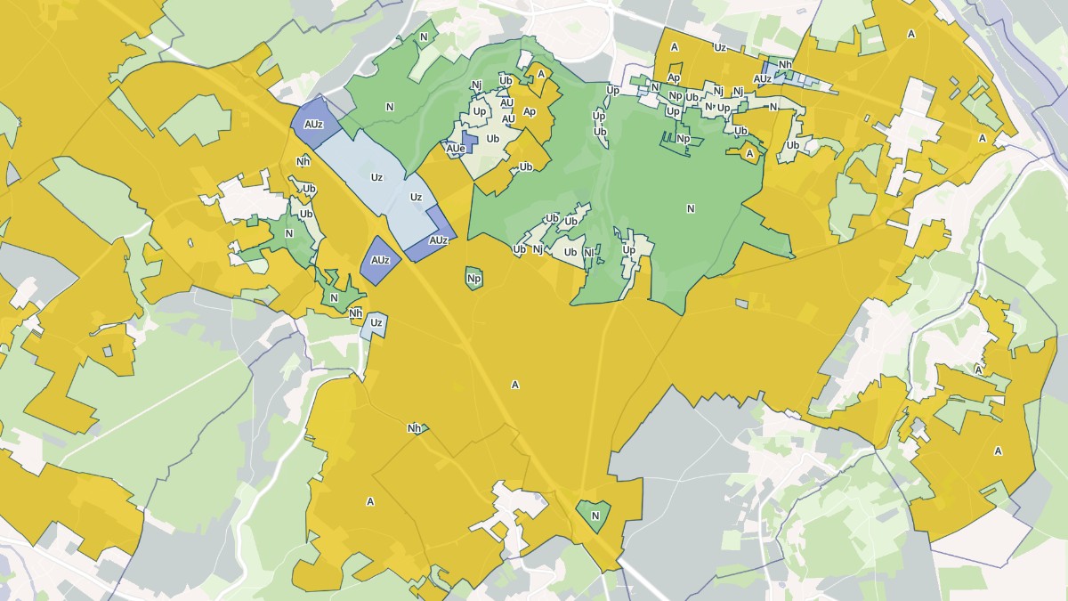 Aperçu cartographique de Saint-Aubin-sur-Gaillon, centré sur la commune