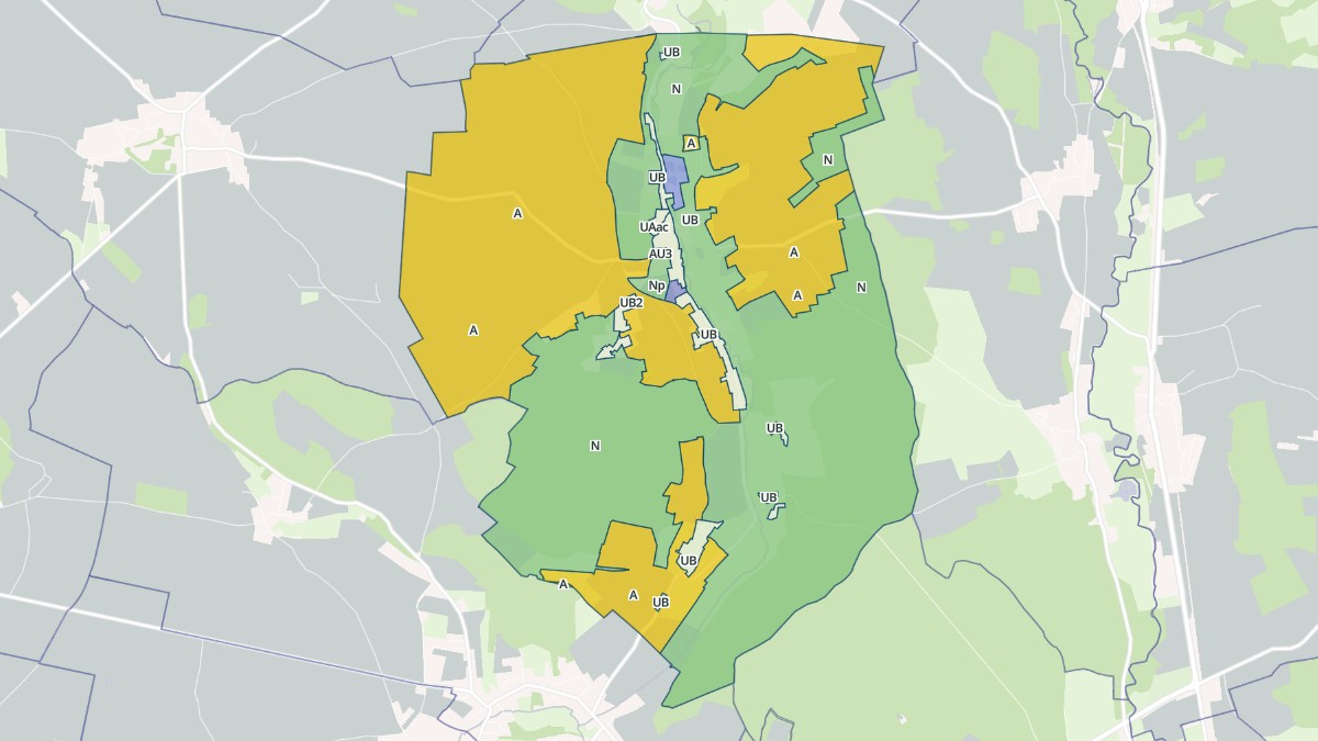 Aperçu cartographique de Saint-Denis-le-Ferment, centré sur la commune