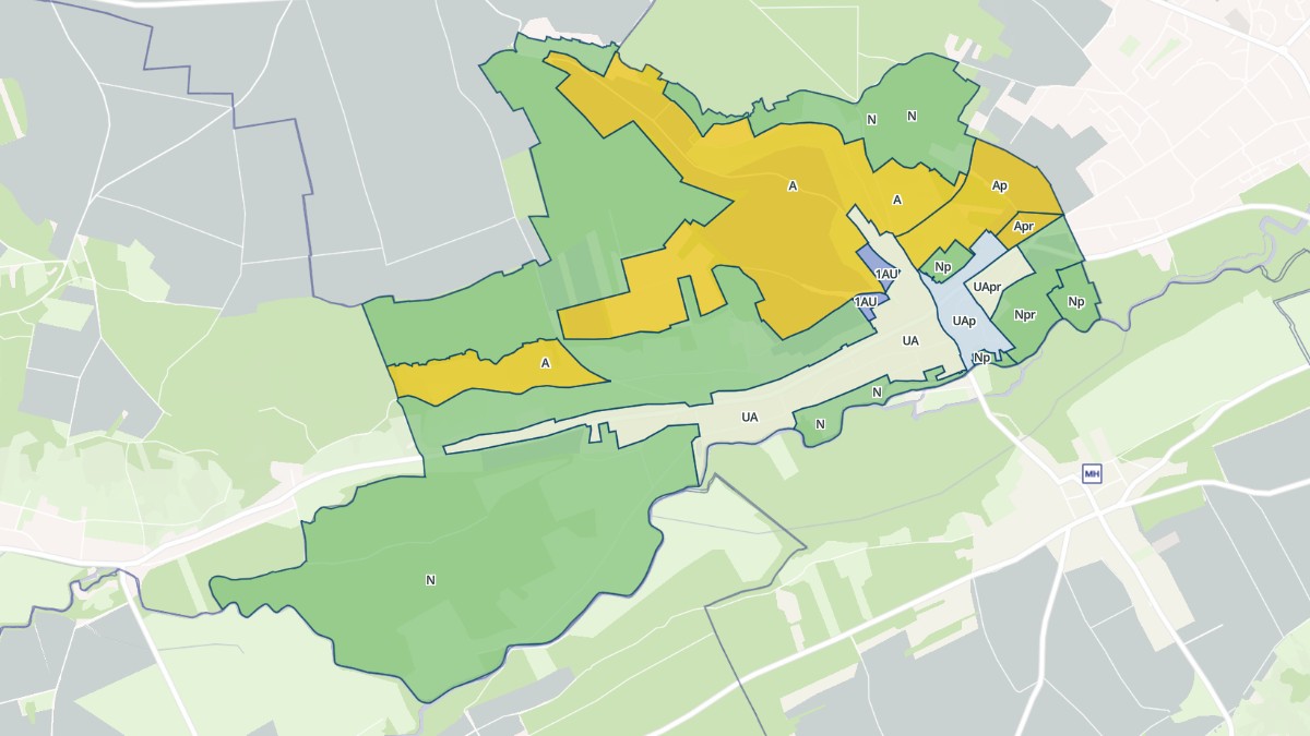 Aperçu cartographique de Sainte-Geneviève-lès-Gasny, centré sur la commune