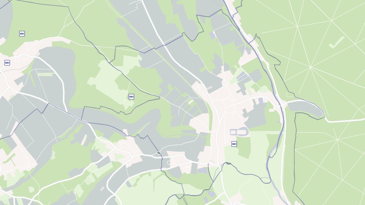 Aperçu cartographique de Saint-Georges-Motel, centré sur la commune
