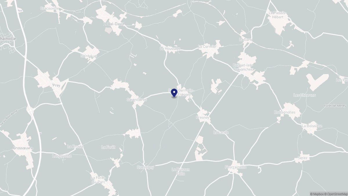 Aperçu cartographique de Saint-Germain-de-Fresney, centré sur la commune
