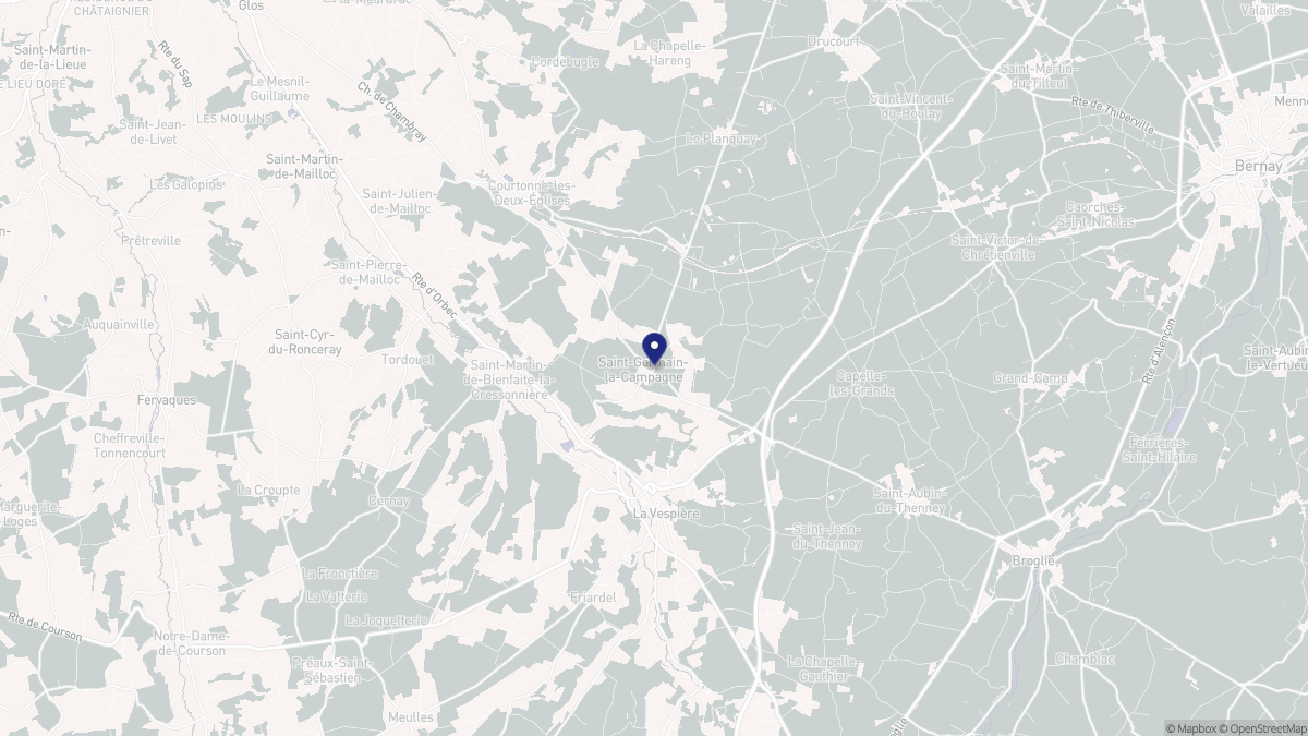 Aperçu cartographique de Saint-Germain-la-Campagne, centré sur la commune
