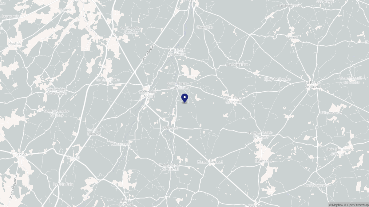 Aperçu cartographique de Saint-Pierre-de-Cernières, centré sur la commune