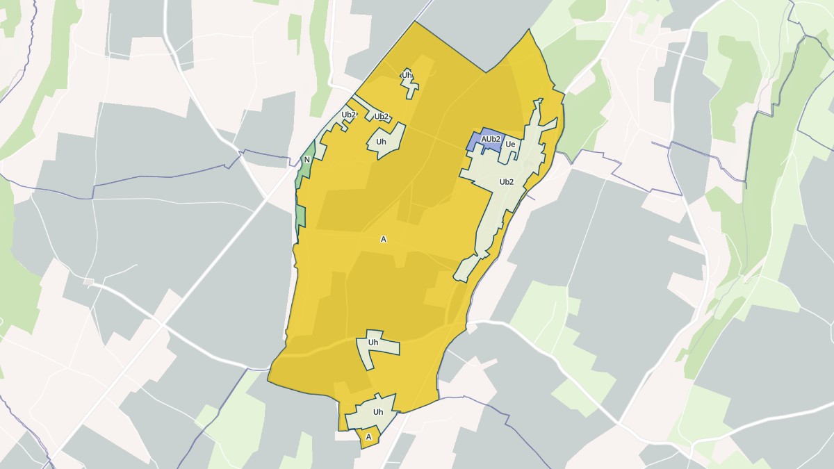 Aperçu cartographique de Saint-Symphorien, centré sur la commune