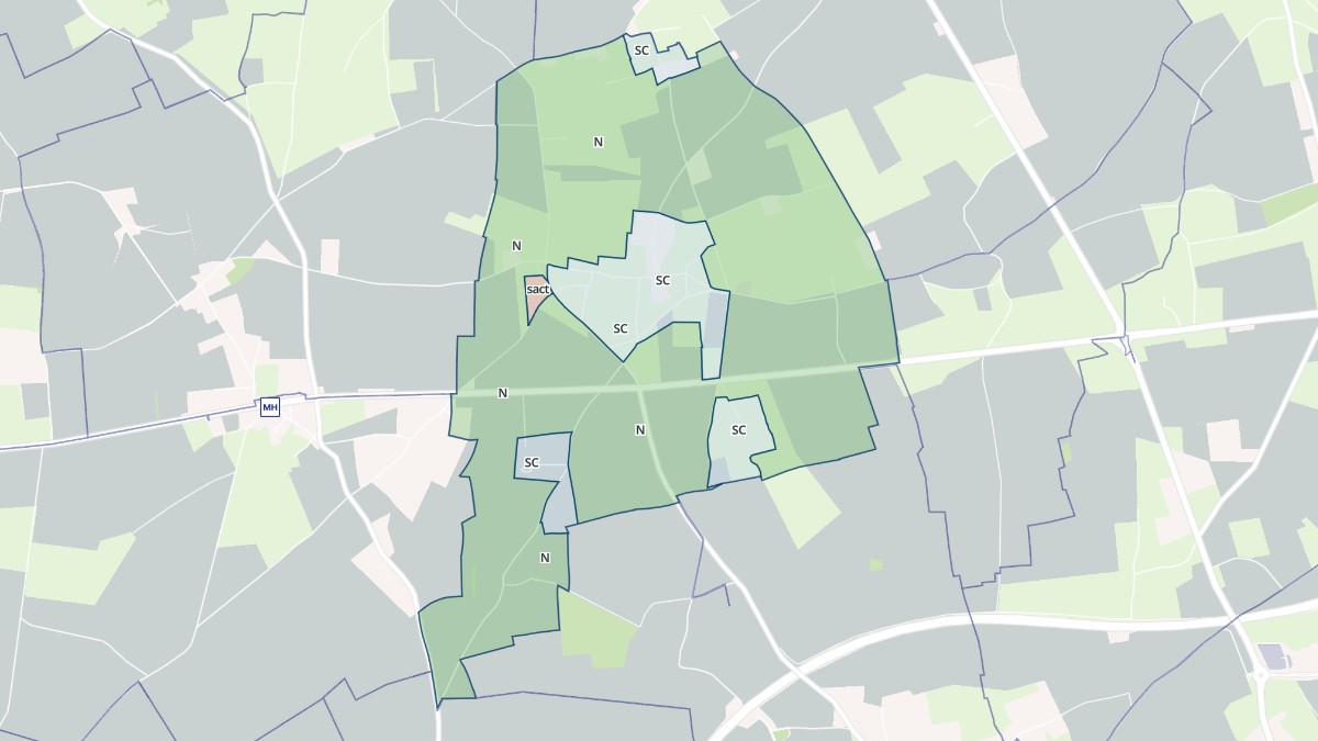 Aperçu cartographique de Le Theil-Nolent, centré sur la commune