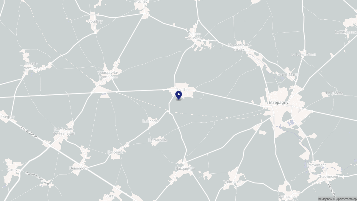 Aperçu cartographique de Le Thil, centré sur la commune