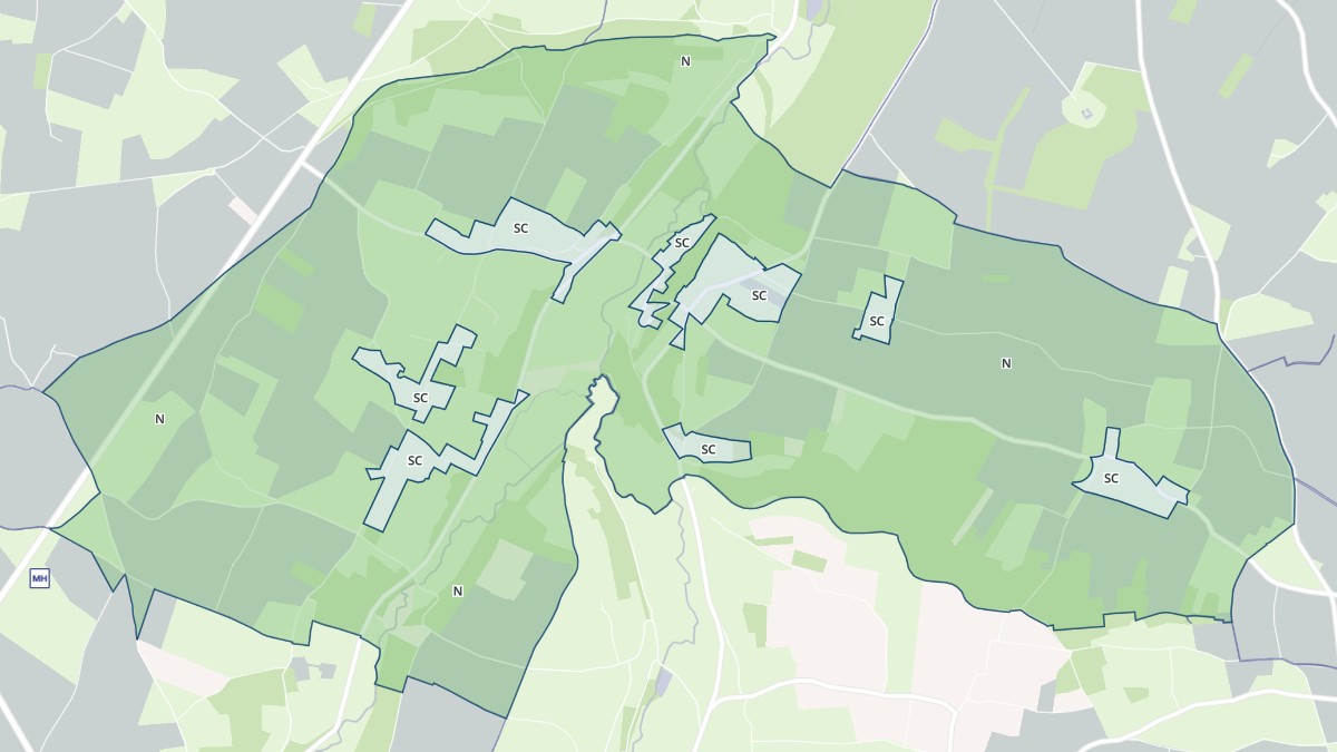 Aperçu cartographique de La Trinité-de-Réville, centré sur la commune