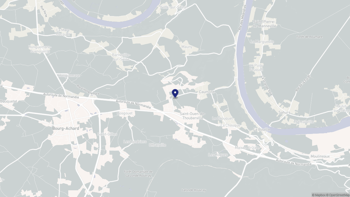 Aperçu cartographique de La Trinité-de-Thouberville, centré sur la commune