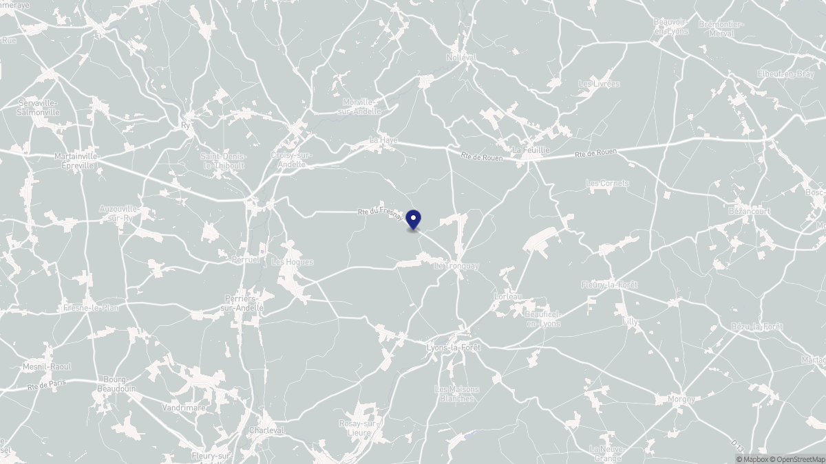 Aperçu cartographique de Le Tronquay, centré sur la commune