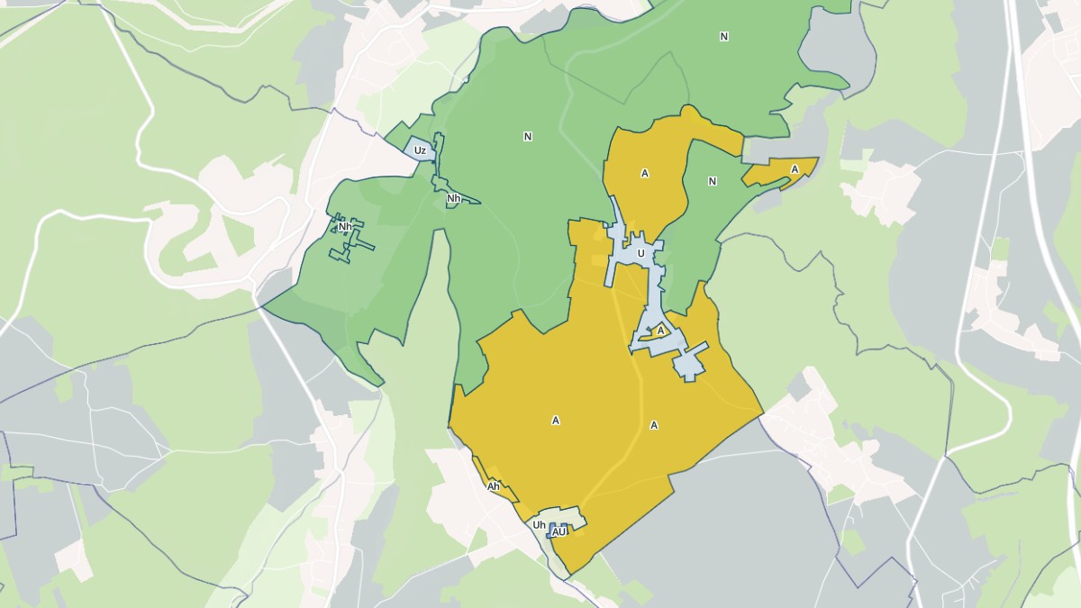 Aperçu cartographique de La Vacherie, centré sur la commune