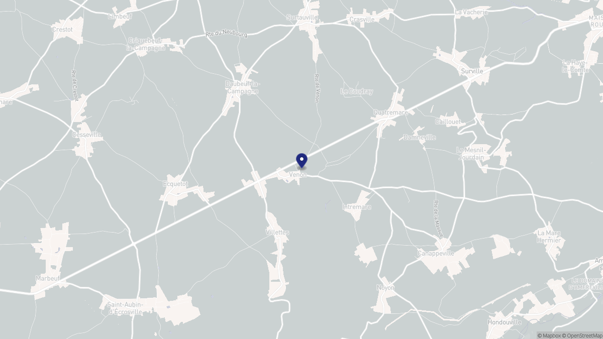 Aperçu cartographique de Venon, centré sur la commune