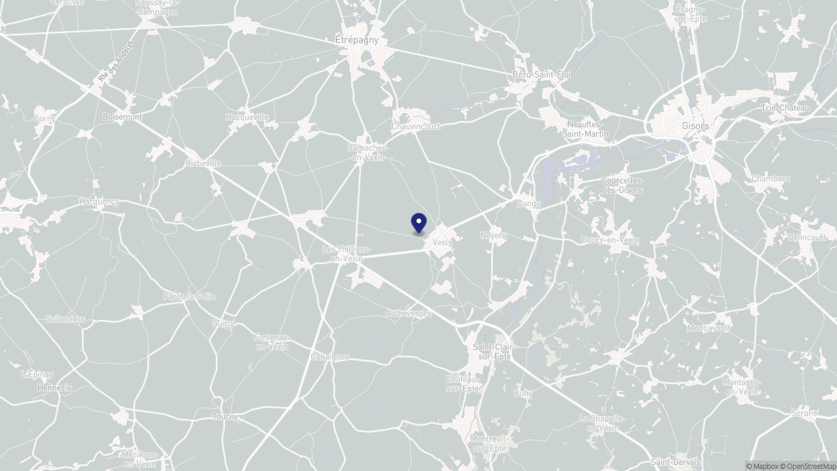 Aperçu cartographique de Vesly, centré sur la commune