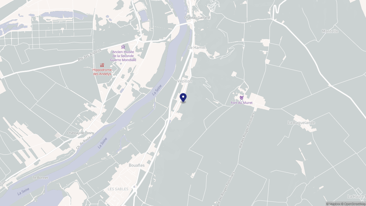 Aperçu cartographique de Vézillon, centré sur la commune