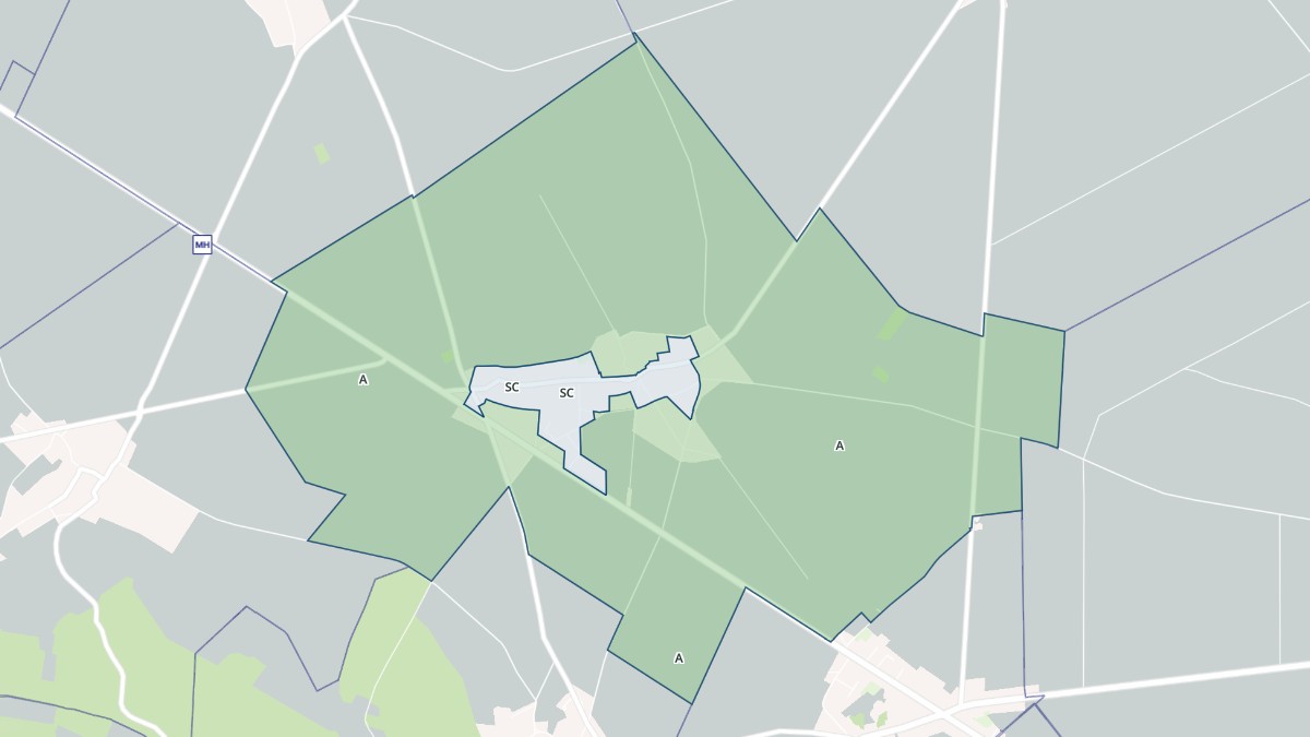 Aperçu cartographique de Villers-en-Vexin, centré sur la commune