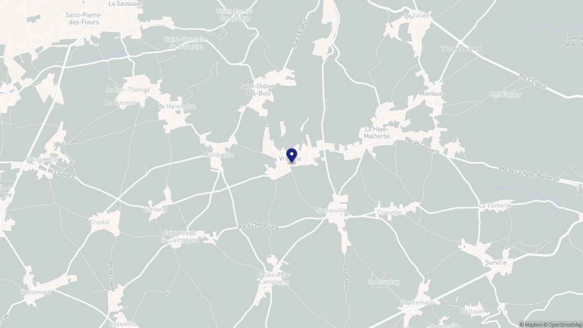 Aperçu cartographique de Vraiville, centré sur la commune