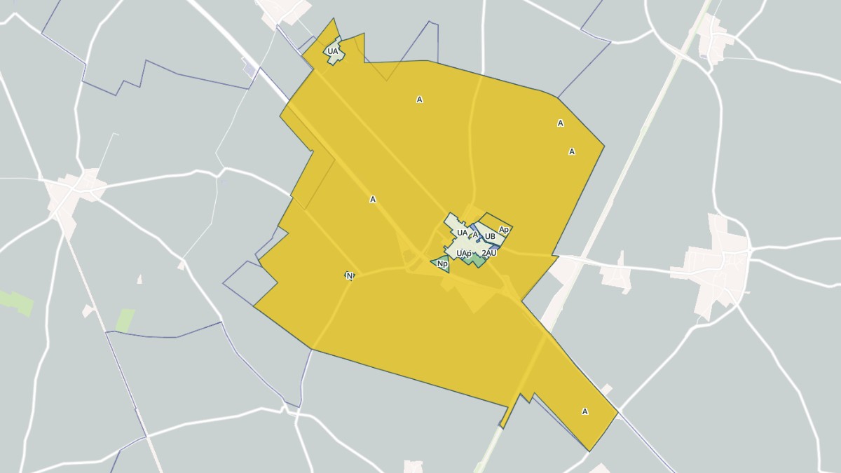 Aperçu cartographique de Allonnes, centré sur la commune