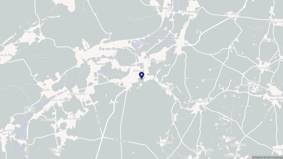Aperçu cartographique de Anet, centré sur la commune