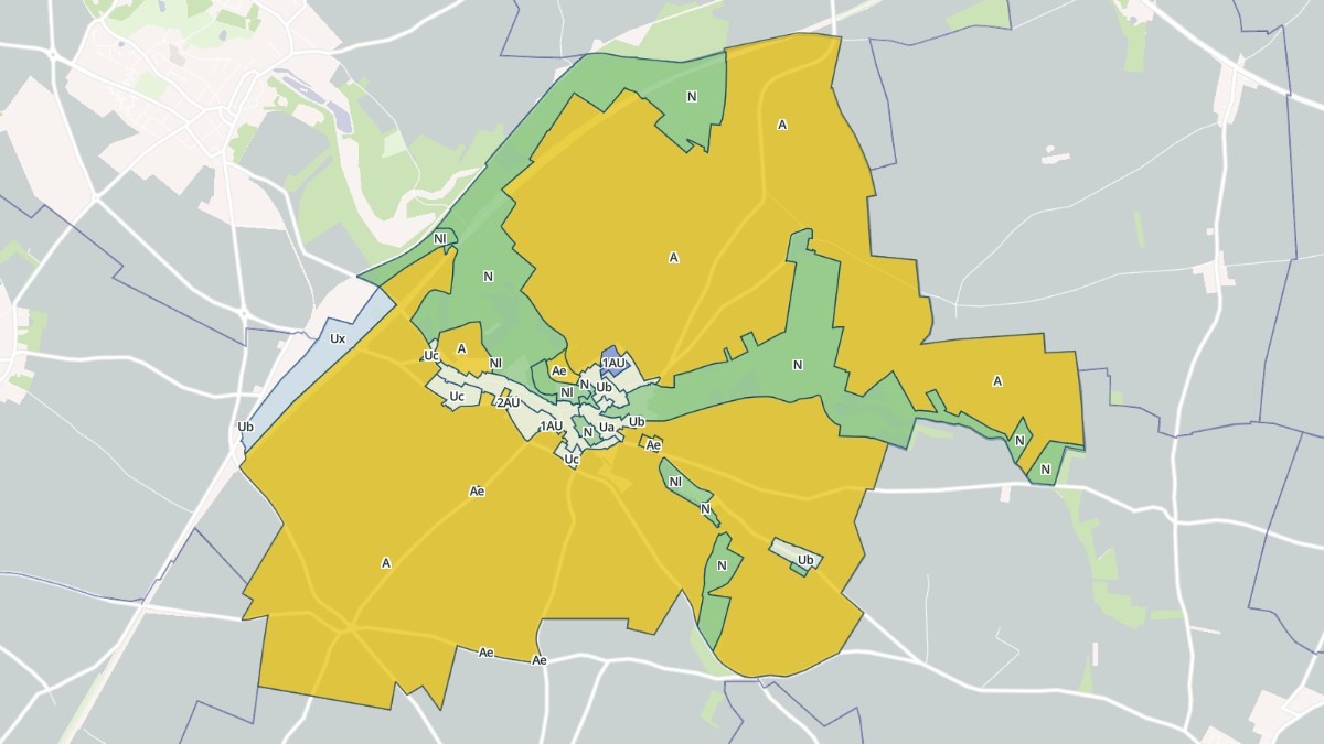 Aperçu cartographique de Aunay-sous-Auneau, centré sur la commune