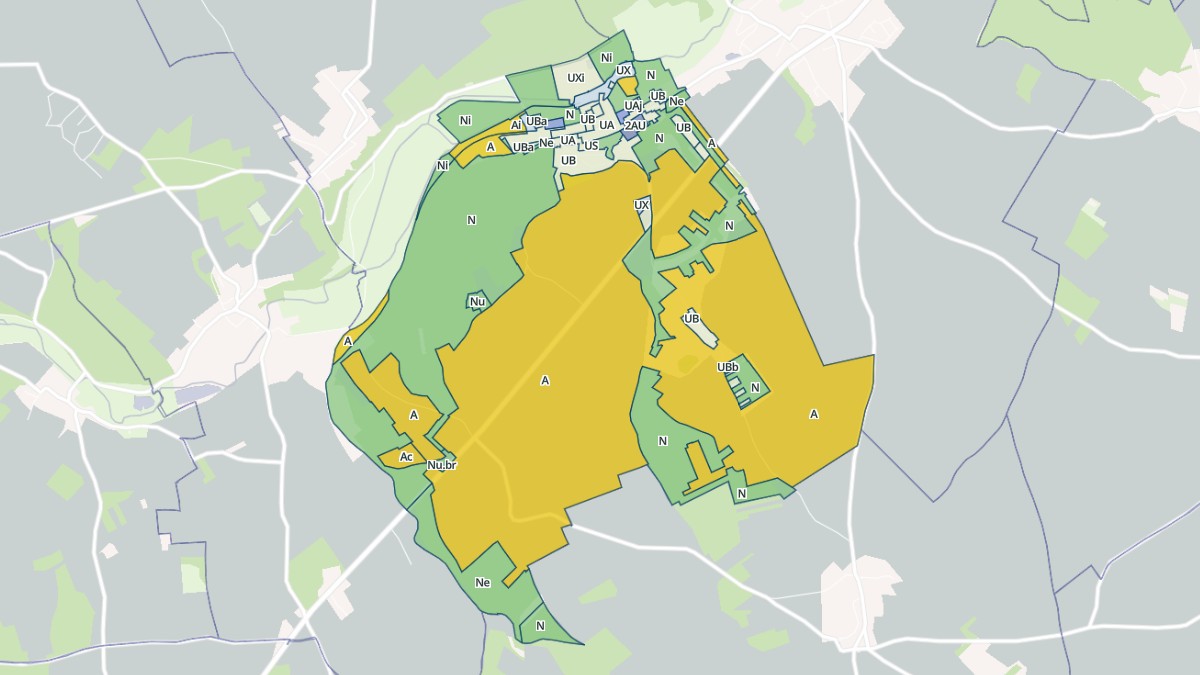 Aperçu cartographique de Aunay-sous-Crécy, centré sur la commune