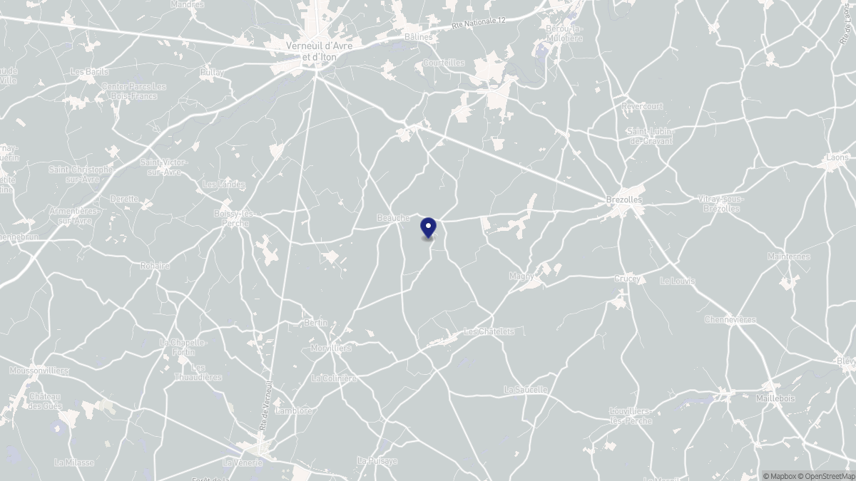 Aperçu cartographique de Beauche, centré sur la commune