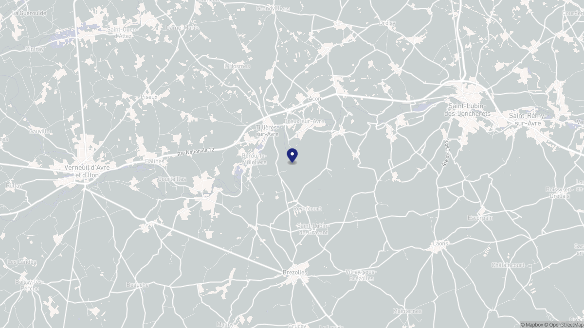 Aperçu cartographique de Bérou-la-Mulotière, centré sur la commune
