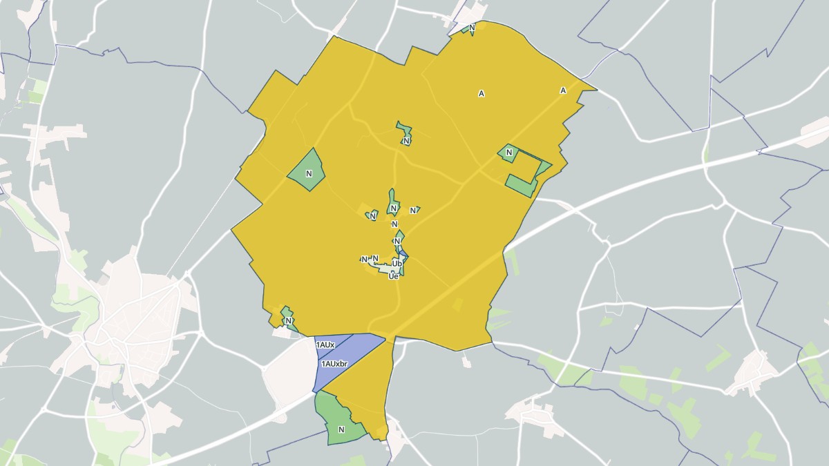 Aperçu cartographique de Blandainville, centré sur la commune