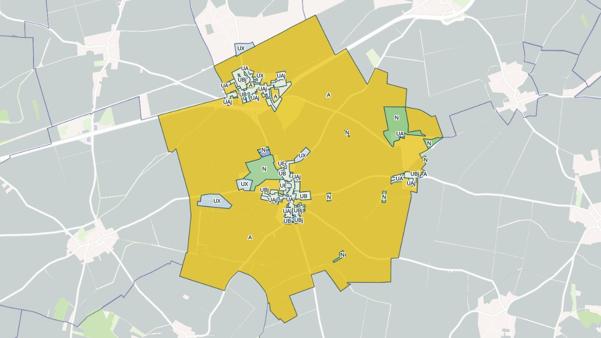 Aperçu cartographique de Broué, centré sur la commune