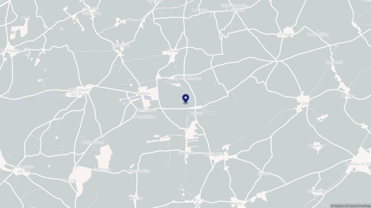 Aperçu cartographique de Cernay, centré sur la commune