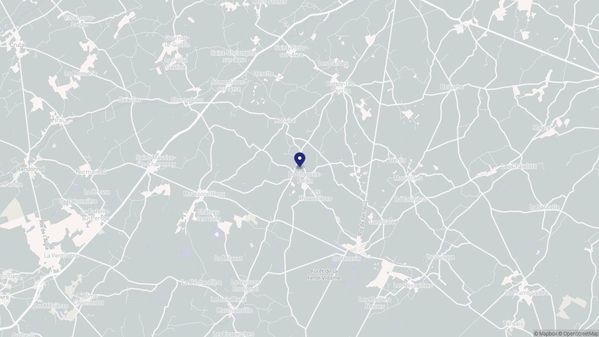 Aperçu cartographique de La Chapelle-Fortin, centré sur la commune