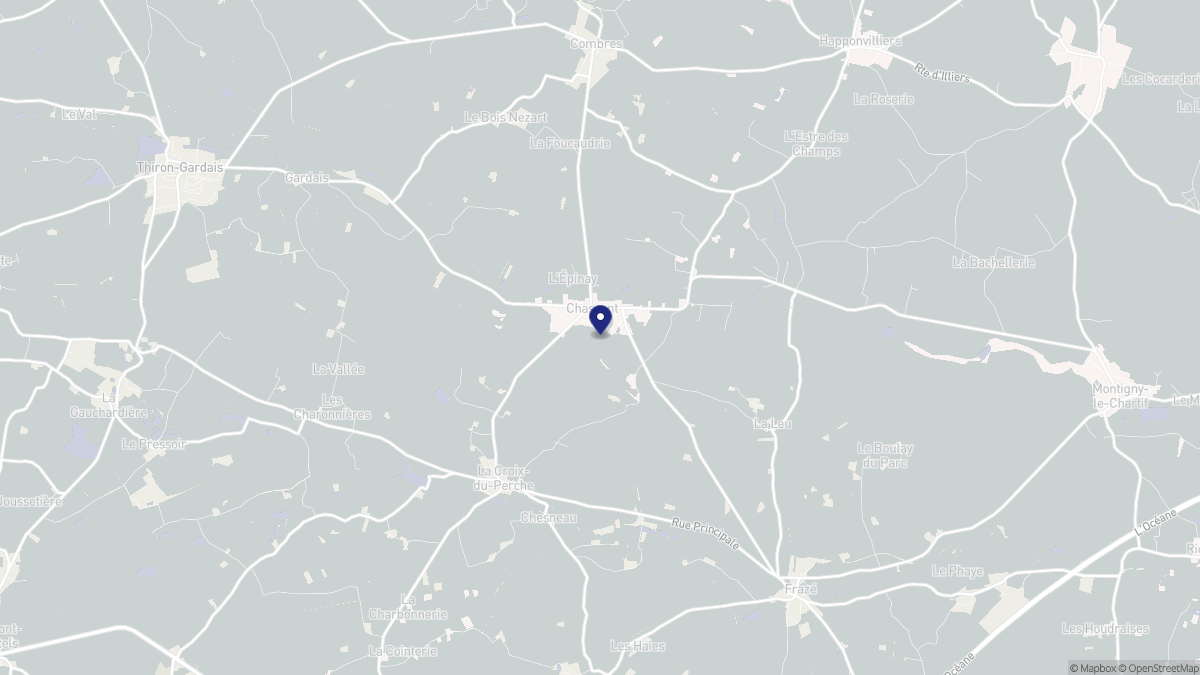 Aperçu cartographique de Chassant, centré sur la commune