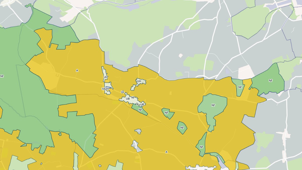 Aperçu cartographique de Les Corvées-les-Yys, centré sur la commune