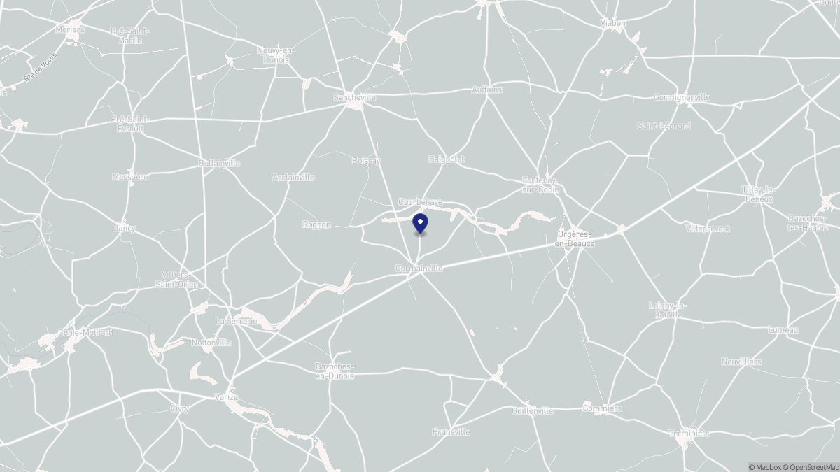 Aperçu cartographique de Courbehaye, centré sur la commune