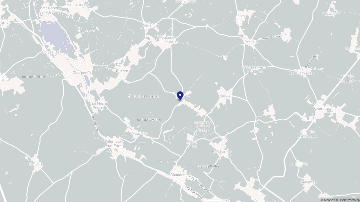 Aperçu cartographique de Croisilles, centré sur la commune