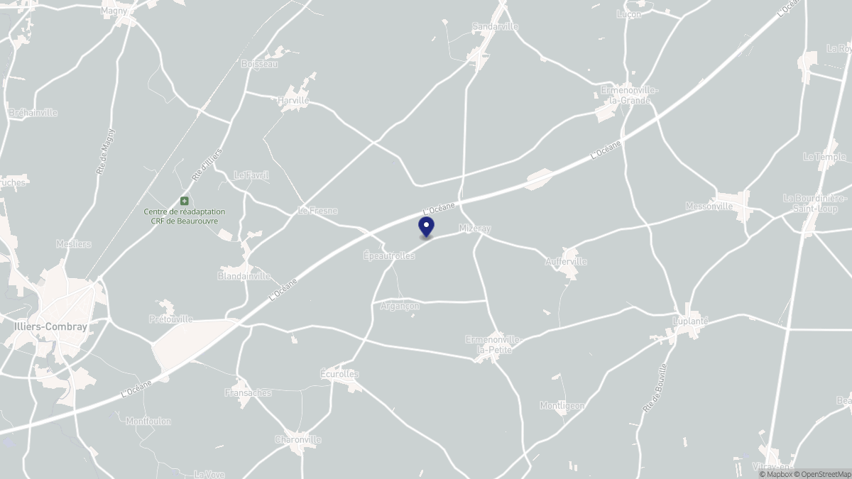 Aperçu cartographique de Épeautrolles, centré sur la commune