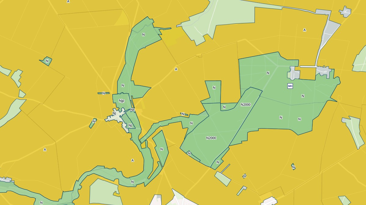 Aperçu cartographique de Fontenay-sur-Conie, centré sur la commune