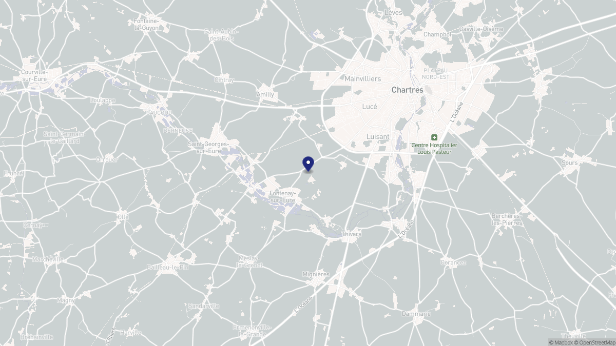 Aperçu cartographique de Fontenay-sur-Eure, centré sur la commune