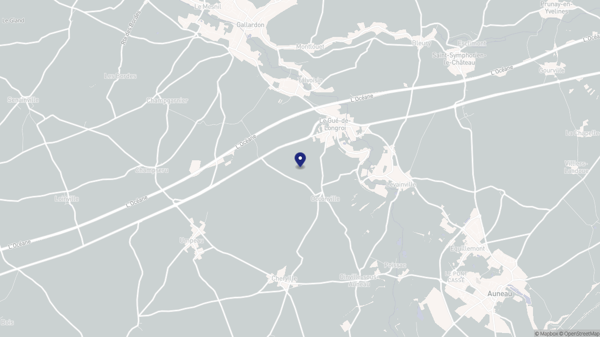 Aperçu cartographique de Le Gué-de-Longroi, centré sur la commune