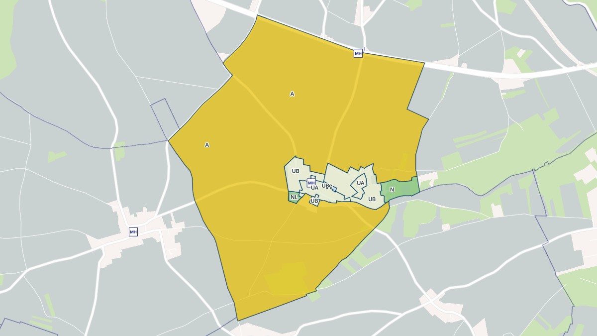 Aperçu cartographique de Louvilliers-en-Drouais, centré sur la commune