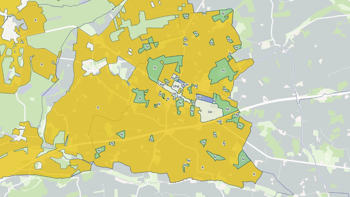Aperçu cartographique de Luigny, centré sur la commune