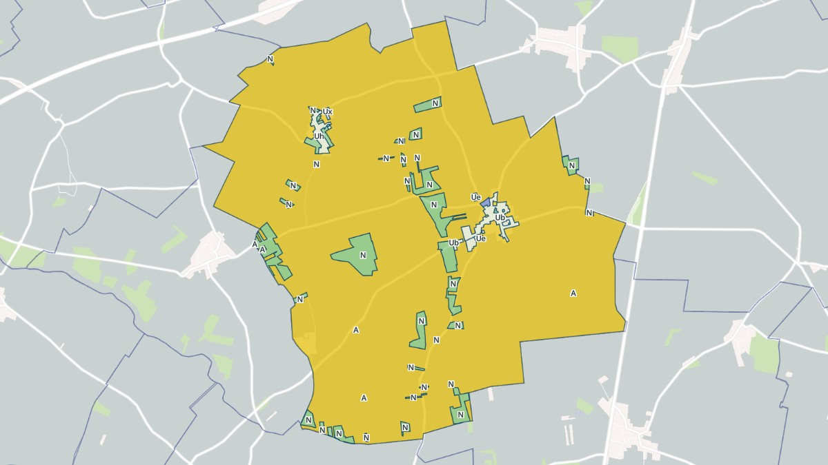 Aperçu cartographique de Luplanté, centré sur la commune