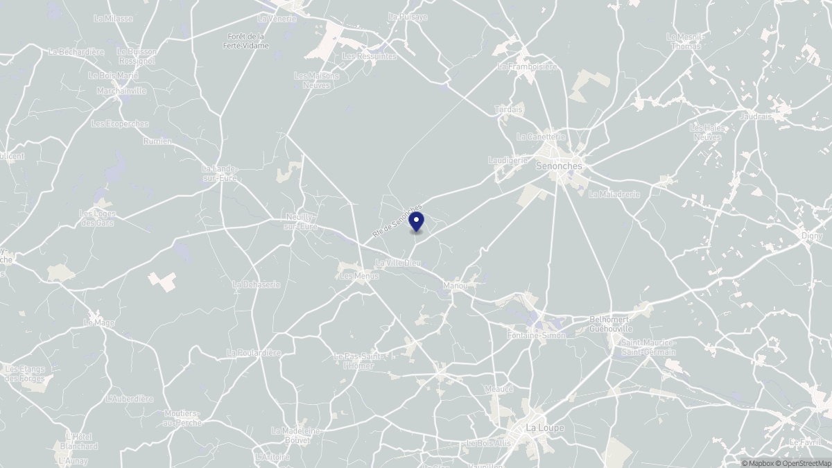 Aperçu cartographique de Manou, centré sur la commune