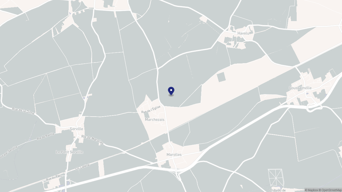 Aperçu cartographique de Marchezais, centré sur la commune