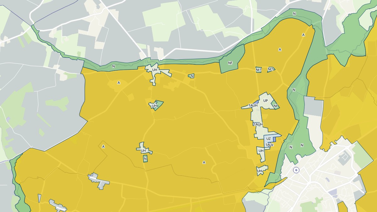 Aperçu cartographique de Meaucé, centré sur la commune