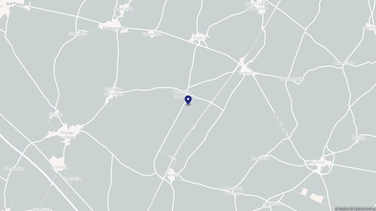 Aperçu cartographique de Moinville-la-Jeulin, centré sur la commune