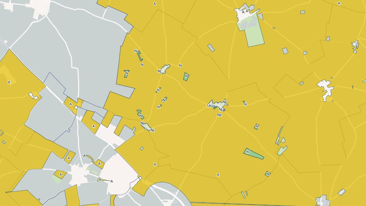 Aperçu cartographique de Moutiers-en-Beauce, centré sur la commune