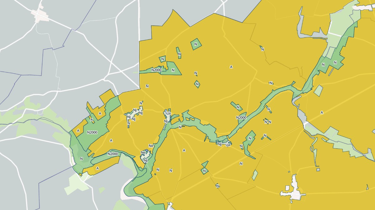 Aperçu cartographique de Nottonville, centré sur la commune