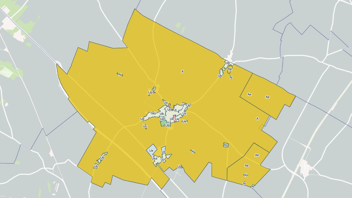 Aperçu cartographique de Prunay-le-Gillon, centré sur la commune