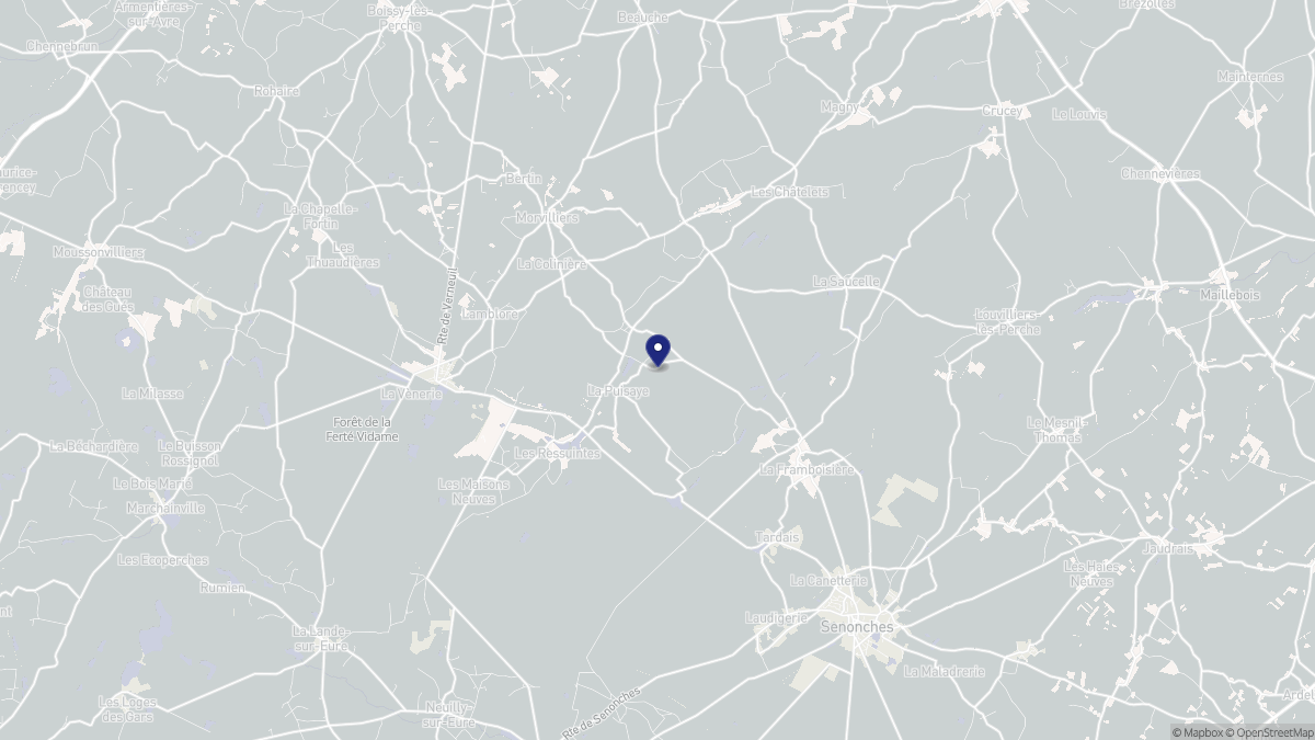 Aperçu cartographique de La Puisaye, centré sur la commune