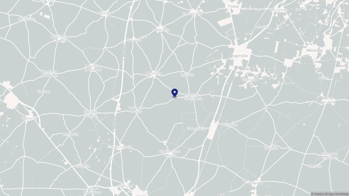 Aperçu cartographique de Neuville Saint Denis, centré sur la commune