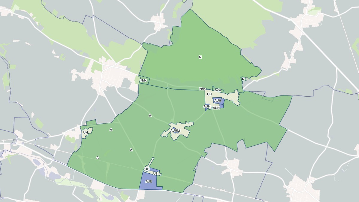 Aperçu cartographique de Saint-Aubin-des-Bois, centré sur la commune